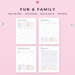 ADHD Mom Planner Printable | Family Command Center, Kids Routine & Chore Charts, Mom Brain Dump + Bonus Digital Planner