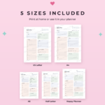 ADHD Mom Planner Printable | Family Command Center, Kids Routine & Chore Charts, Mom Brain Dump + Bonus Digital Planner