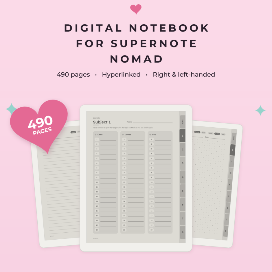 Digital Notebook for Supernote Nomad - Main