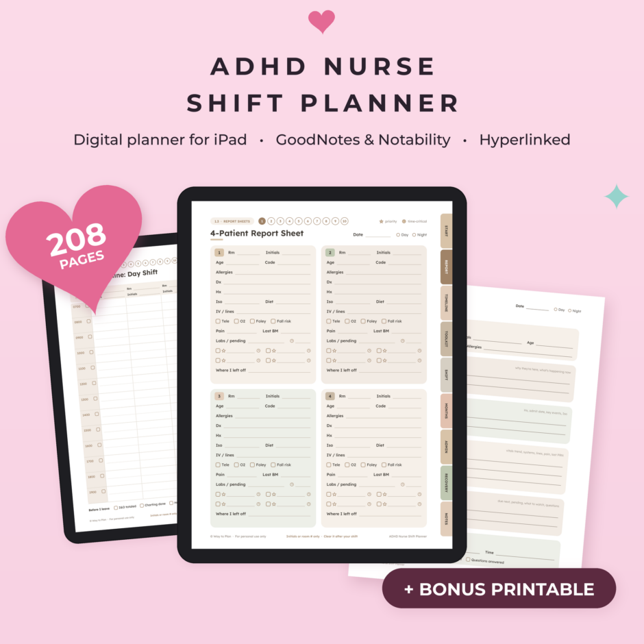 Digital Nurse Planner for iPad
