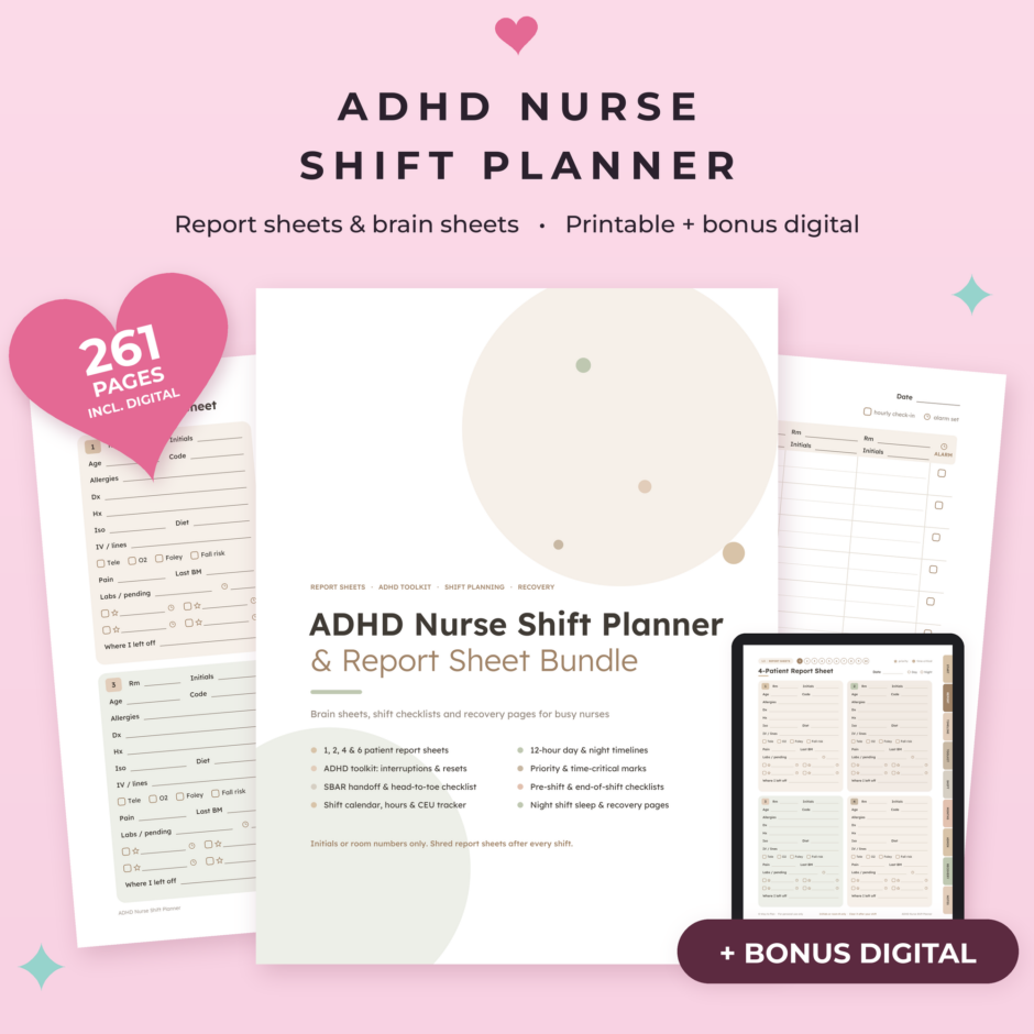 ADHD Nurse Planner Printable