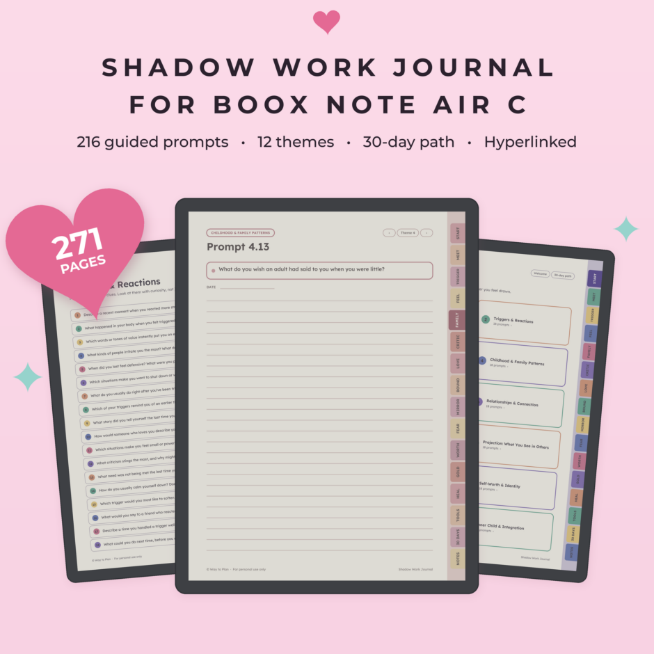 Shadow Work Journal for Boox Note Air C