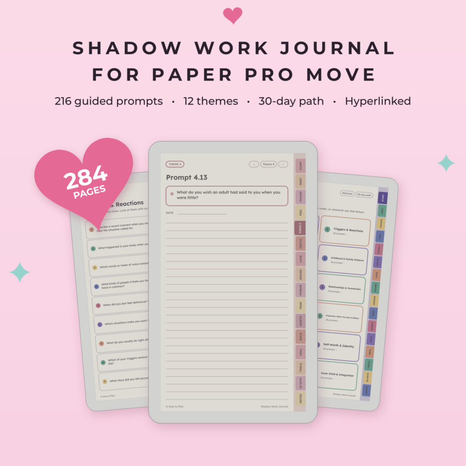 Shadow Work Journal for reMarkable Paper Pro Move