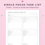 Single Focus Task List for Better Productivity