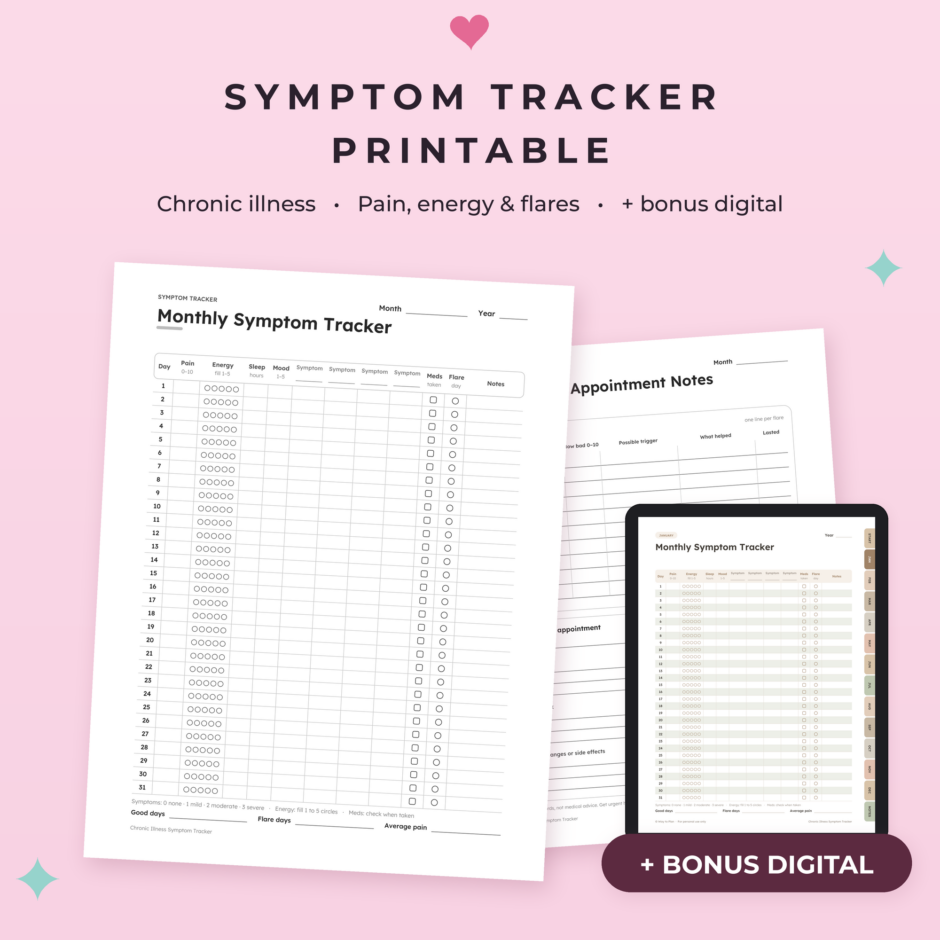 Symptom Tracker Printable