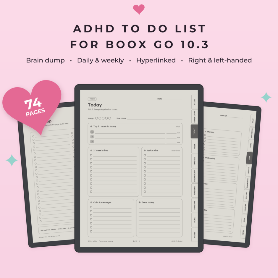 ADHD To Do List for Boox Go 10.3