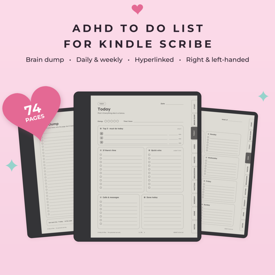 ADHD To Do List for Kindle Scribe
