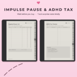 ADHD Budget Planner for Kindle Scribe - Pause Tax