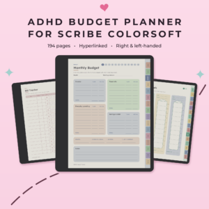 ADHD Budget Planner for Kindle Scribe Colorsoft - Main