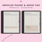ADHD Budget Planner for Kindle Scribe Colorsoft - Pause Tax