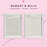 ADHD Budget Planner for reMarkable Paper Pure - Budget Bills