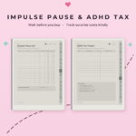 ADHD Budget Planner for reMarkable Paper Pure - Pause Tax
