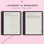 ADHD Cleaning Planner for Kindle Scribe Colorsoft - Laundry Rewards