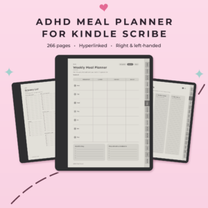 ADHD Meal Planner for Kindle Scribe - Main