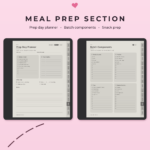 ADHD Meal Planner for Kindle Scribe - Meal Prep