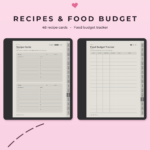 ADHD Meal Planner for Kindle Scribe - Recipes Budget