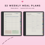 ADHD Meal Planner for Kindle Scribe Colorsoft - Weekly Plans