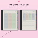 ADHD Meal Planner for Kindle Scribe Colorsoft - Decide Faster