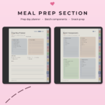 ADHD Meal Planner for Kindle Scribe Colorsoft - Meal Prep
