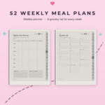 ADHD Meal Planner for reMarkable Paper Pure - Weekly Plans