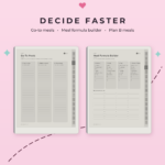 ADHD Meal Planner for reMarkable Paper Pure - Decide Faster