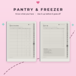 ADHD Meal Planner for reMarkable Paper Pure - Pantry Freezer