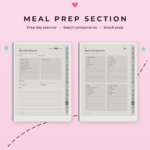 ADHD Meal Planner for reMarkable Paper Pure - Meal Prep