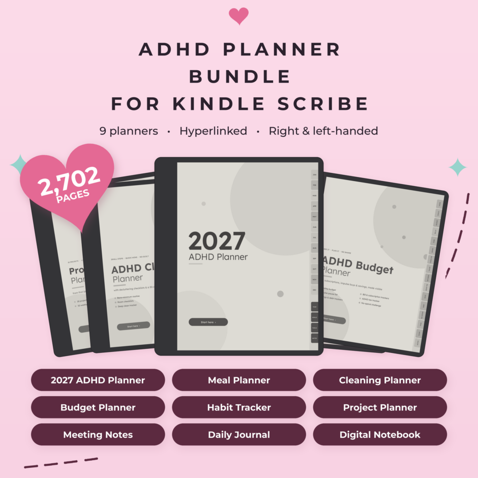 ADHD Planner Bundle for Kindle Scribe - Main