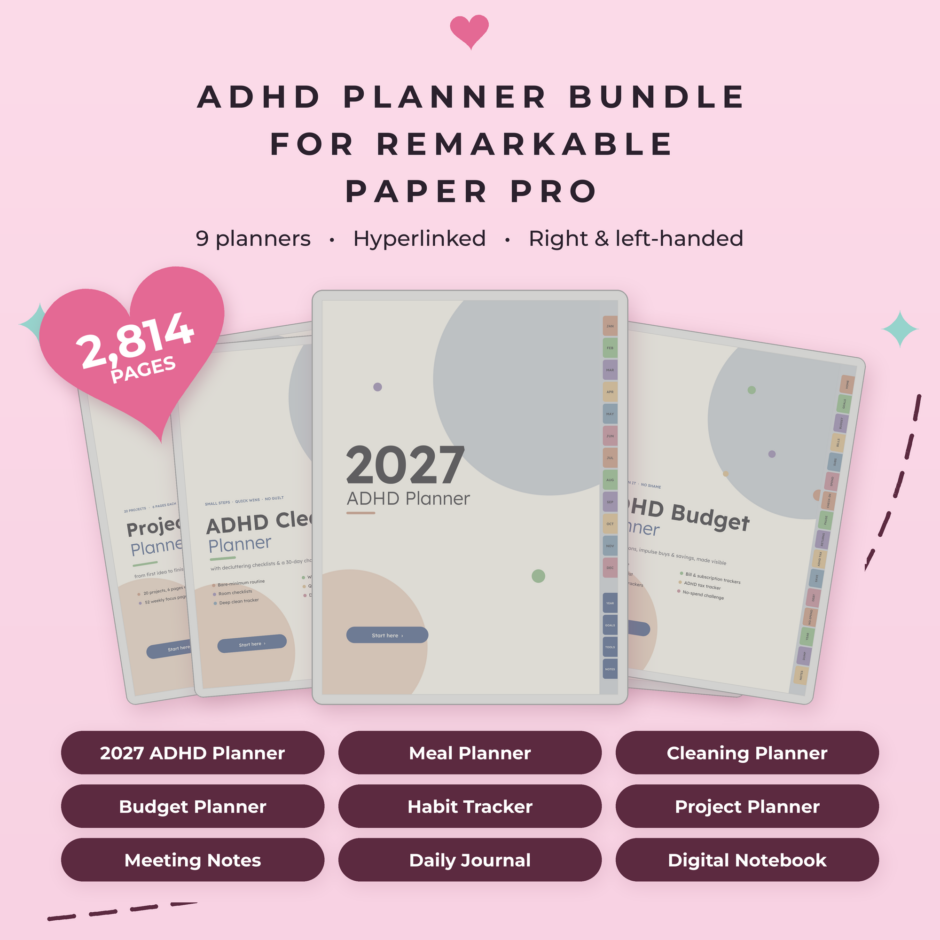 ADHD Planner Bundle for reMarkable Paper Pro - Main