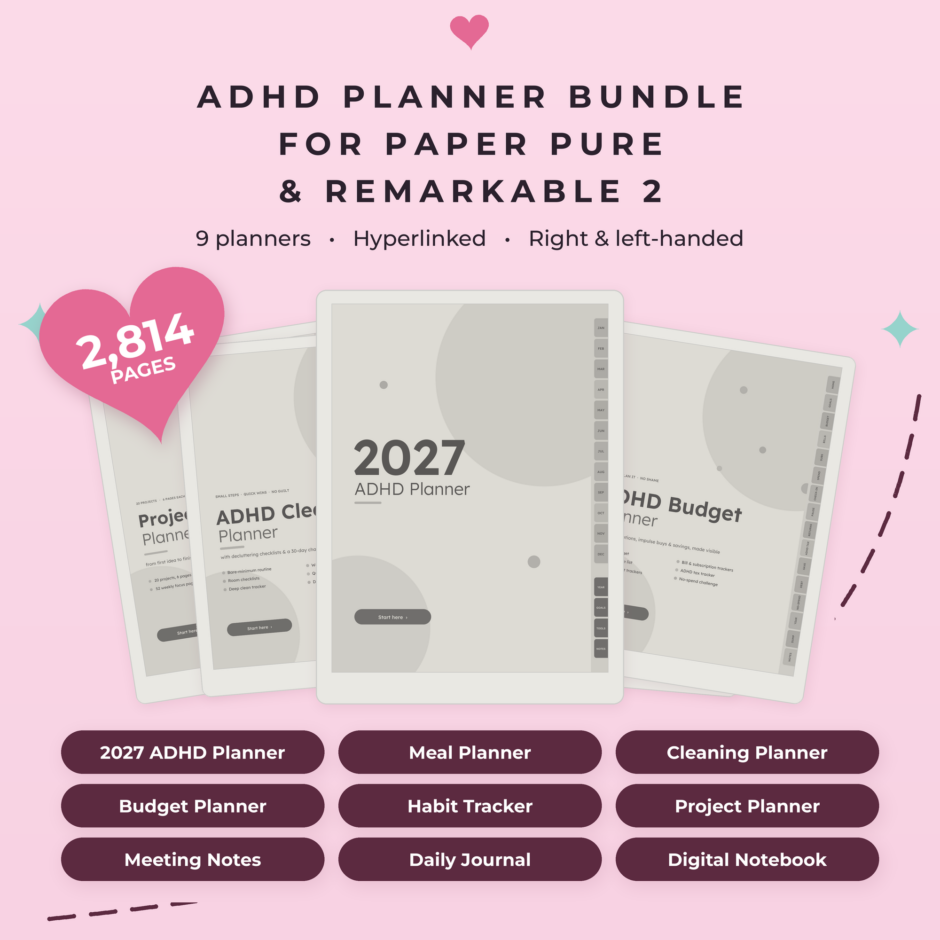 ADHD Planner Bundle for reMarkable Paper Pure - Main