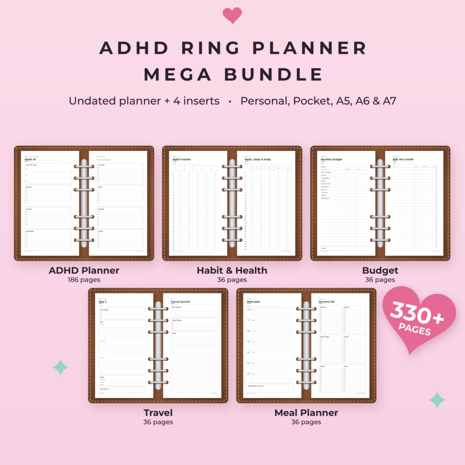 ADHD Ring Planner Mega Bundle
