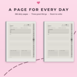 Daily Journal for reMarkable 2 - A Page for Every Day