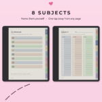 Digital Notebook for Kindle Scribe Colorsoft - Eight Subjects