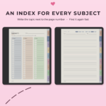 Digital Notebook for Kindle Scribe Colorsoft - Subject Index