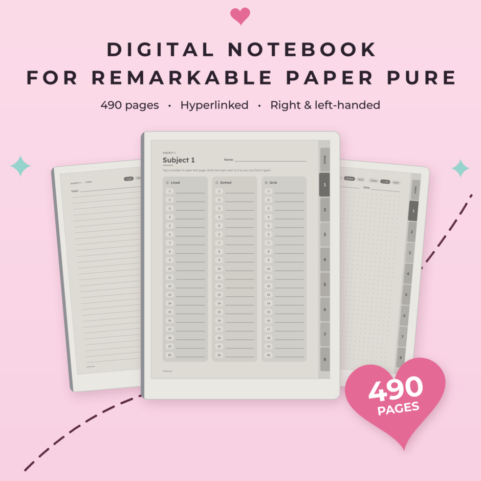 Digital Notebook for reMarkable Paper Pure - Main