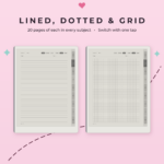 Digital Notebook for reMarkable Paper Pure - Paper Styles