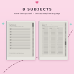 Digital Notebook for reMarkable Paper Pure - Eight Subjects