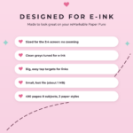 Digital Notebook for reMarkable Paper Pure - Designed for E-Ink
