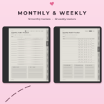 Habit Tracker for Kindle Scribe - Monthly Weekly
