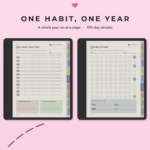 Habit Tracker for Kindle Scribe Colorsoft - Year Streak