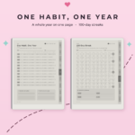 Habit Tracker for reMarkable Paper Pure - Year Streak