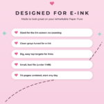 Habit Tracker for reMarkable Paper Pure - Designed for E-Ink