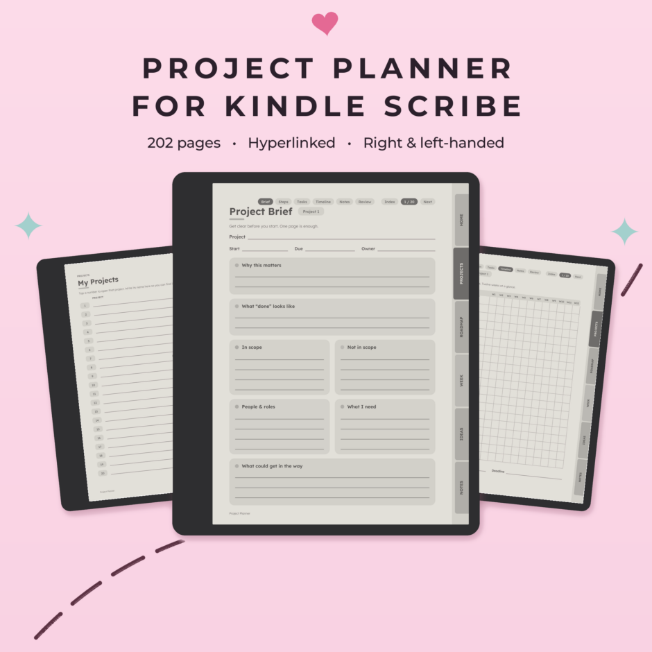Project Planner for Kindle Scribe - Main