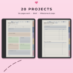 Project Planner for Kindle Scribe Colorsoft - 20 Projects