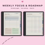 Project Planner for Kindle Scribe Colorsoft - Weekly Focus and Roadmap