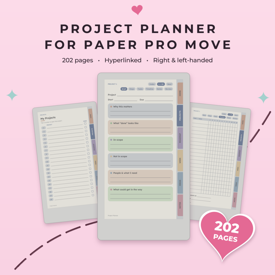 Project Planner for reMarkable Paper Pro Move - Main