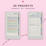 Project Planner for reMarkable Paper Pro Move - 20 Projects