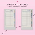 Project Planner for reMarkable Paper Pro Move - Tasks and Timeline