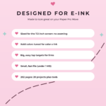 Project Planner for reMarkable Paper Pro Move - Designed for E-Ink